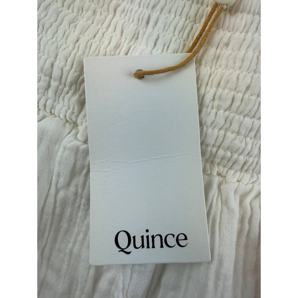 NWT Quince 100% Organic Cotton Gauze Smocked Maxi Skirt Size M - Picture 8 of 10